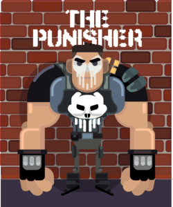 Punisher 8 bit illustration
