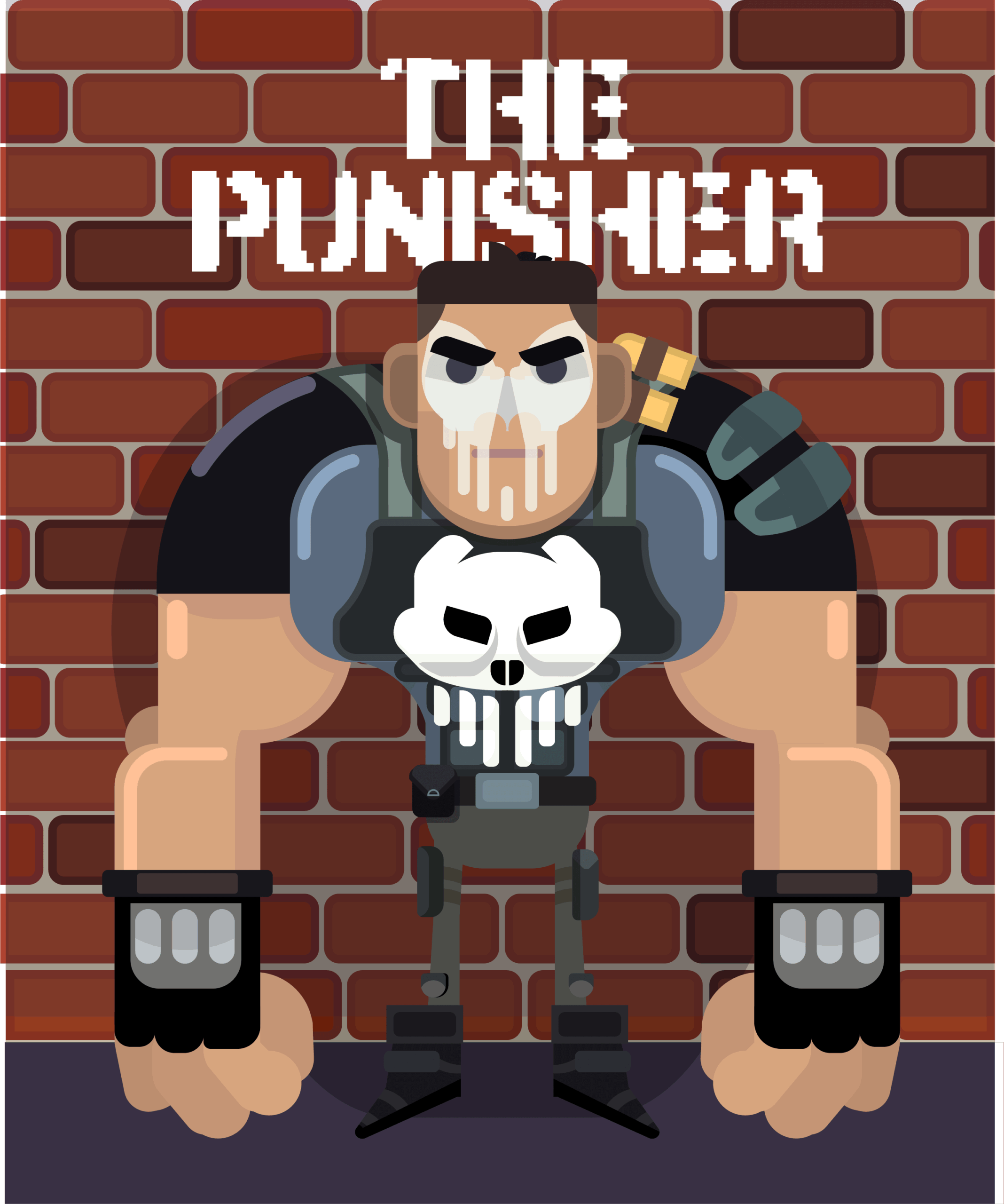 Punisher 8 bit illustration